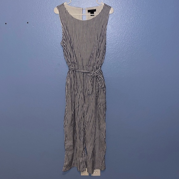 Tahari Striped Nautical Wide Leg Cropped Jumper - size 10. GG - Picture 1 of 9